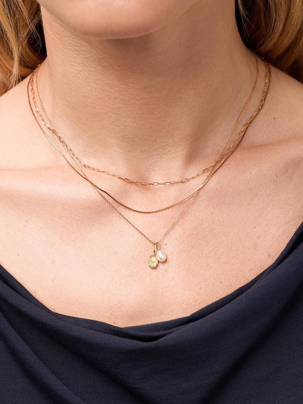 Massief 14K Geelgouden Hanger Ketting